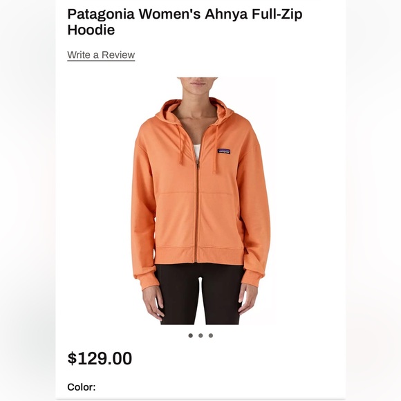 Patagonia Ahnya Full Zip Hoodie size small rock melon - Picture 8 of 9